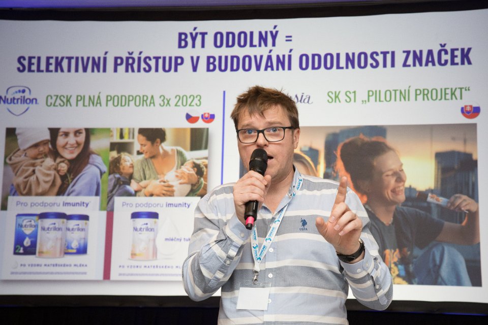 Řečník při prezentaci